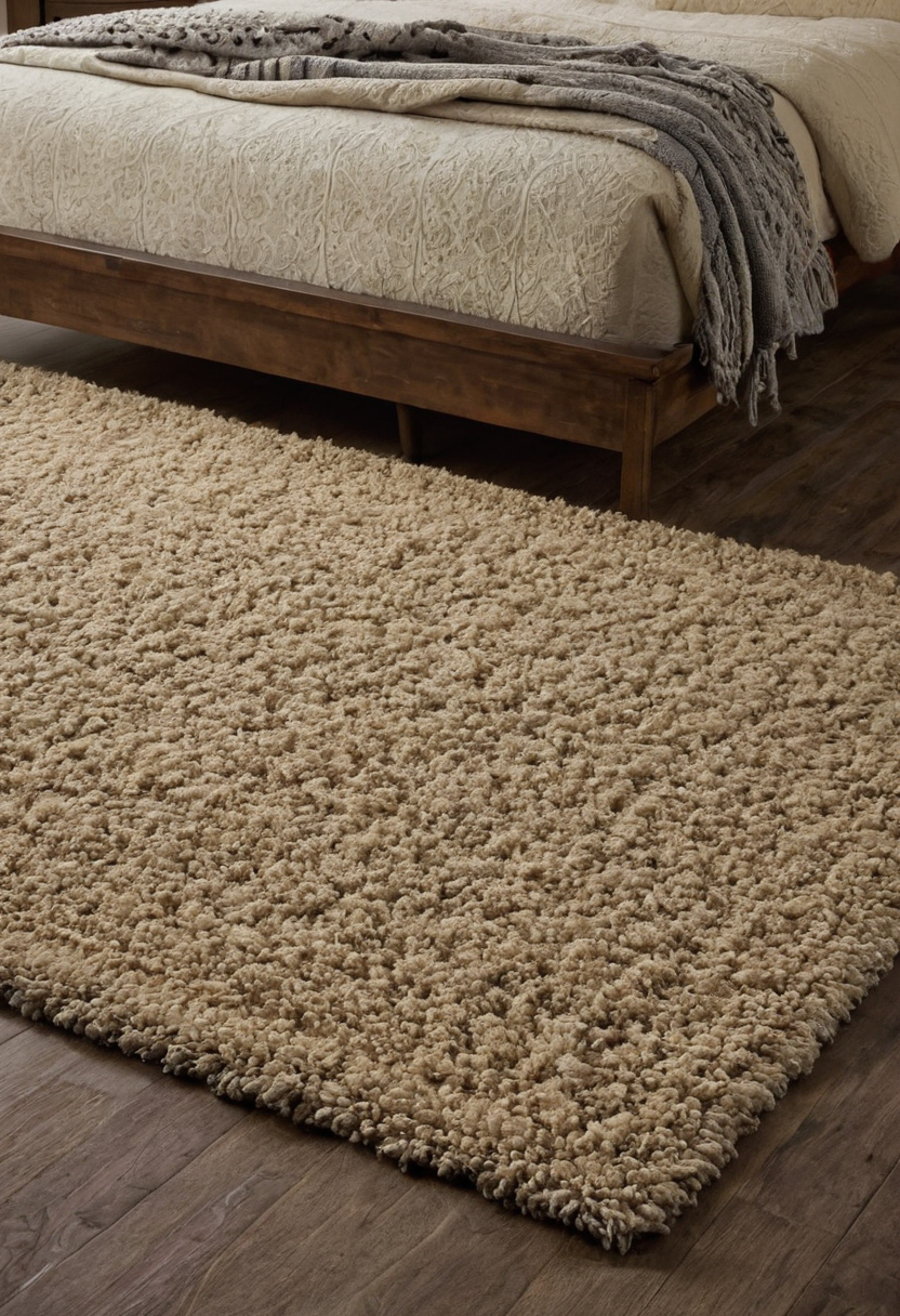Which rug sizes fit twin, full, queen, king, and California king beds editorial visual